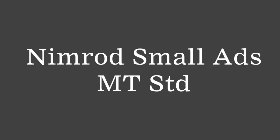 Fonte Nimrod Small Ads MT Std