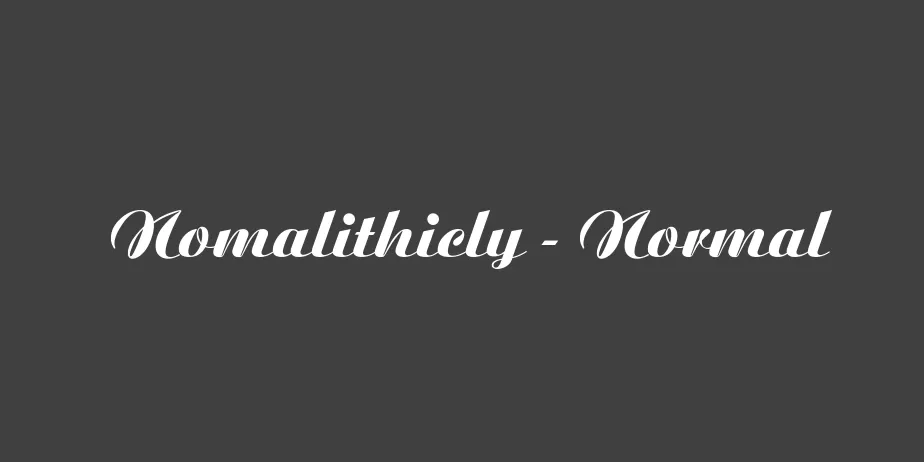 Fonte Nomalithicly - Normal