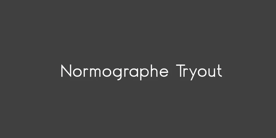 Fonte Normographe Tryout