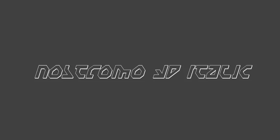 Fonte Nostromo 3D Italic