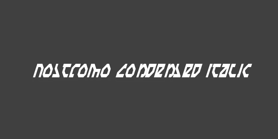 Fonte Nostromo Condensed Italic