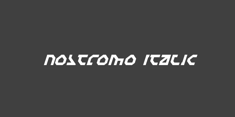 Fonte Nostromo Italic