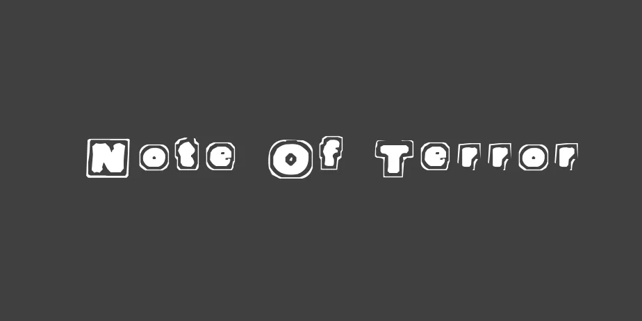 Fonte Note Of Terror