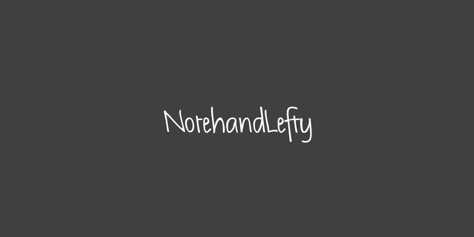 Fonte NotehandLefty