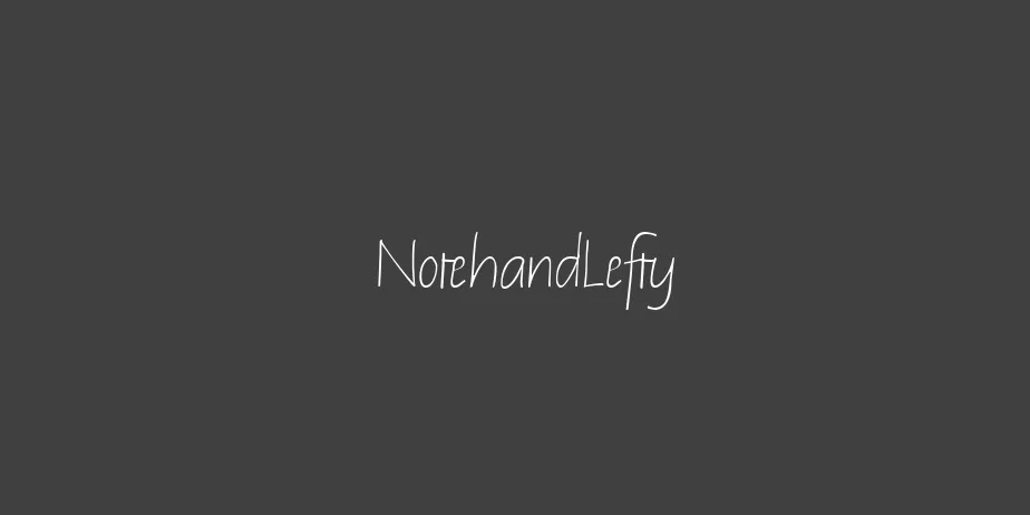 Fonte NotehandLefty