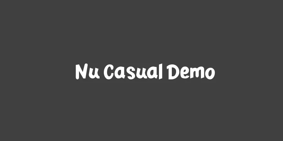 Fonte Nu Casual Demo