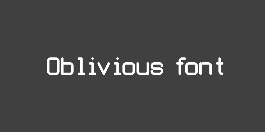 Fonte Oblivious font