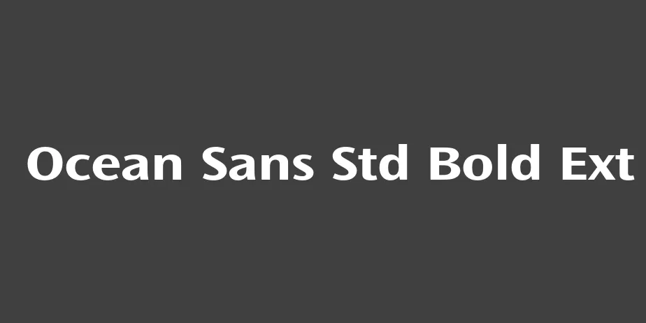 Fonte Ocean Sans Std Bold Ext