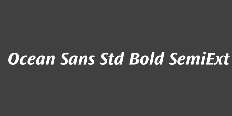 Fonte Ocean Sans Std Bold SemiExt