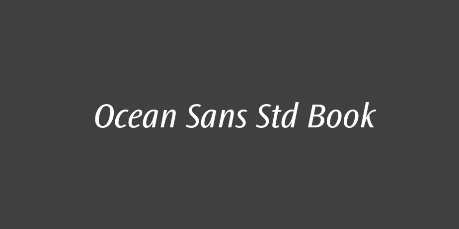 Fonte Ocean Sans Std Book