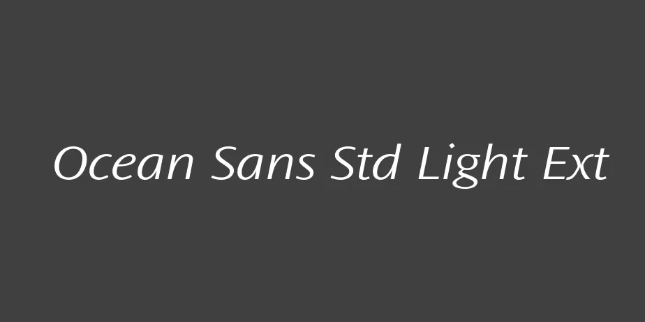 Fonte Ocean Sans Std Light Ext