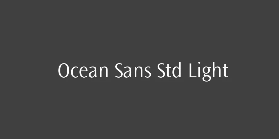 Fonte Ocean Sans Std Light