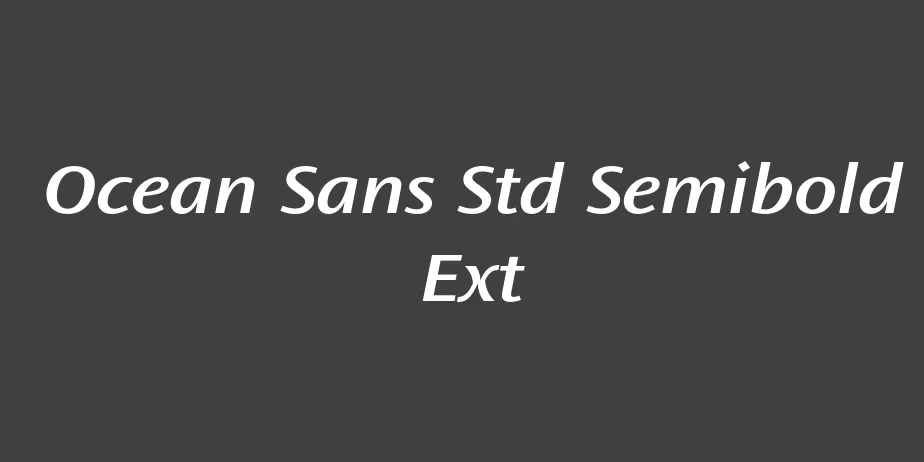 Fonte Ocean Sans Std Semibold Ext