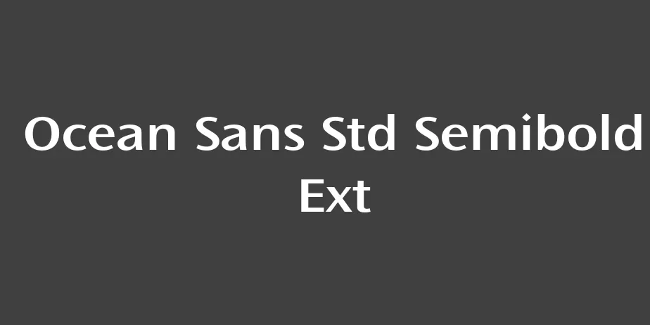 Fonte Ocean Sans Std Semibold Ext