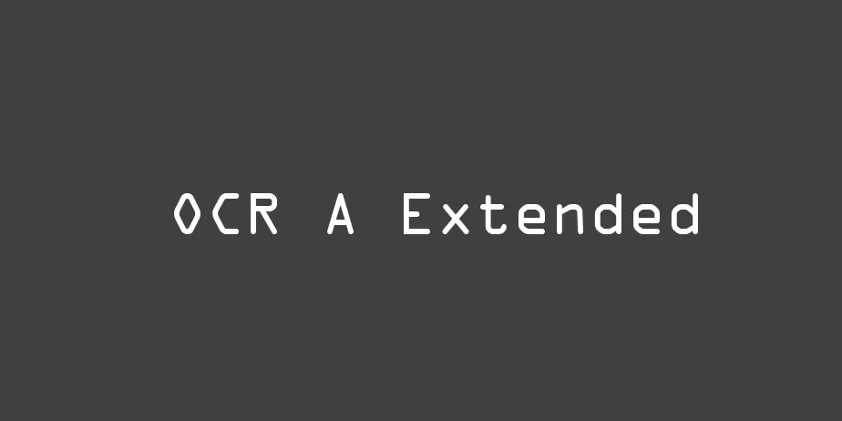 Fonte OCR A Extended