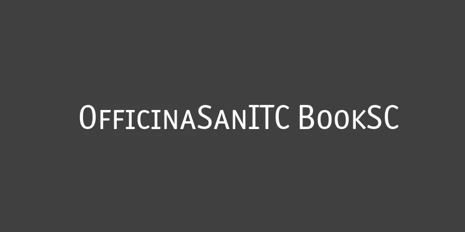 Fonte OfficinaSanITC BookSC