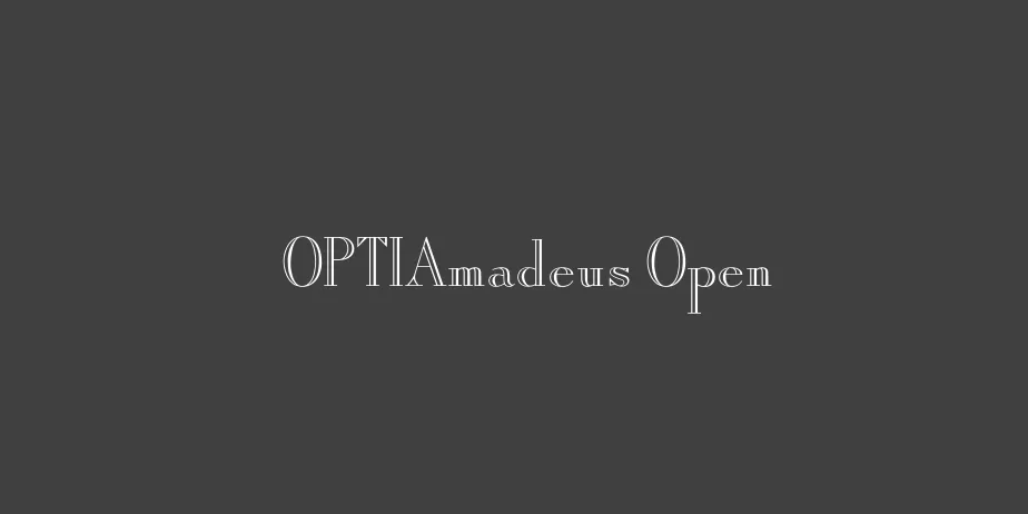 Fonte OPTIAmadeus Open