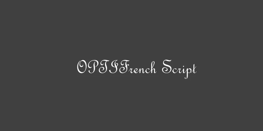 Fonte OPTIFrench Script