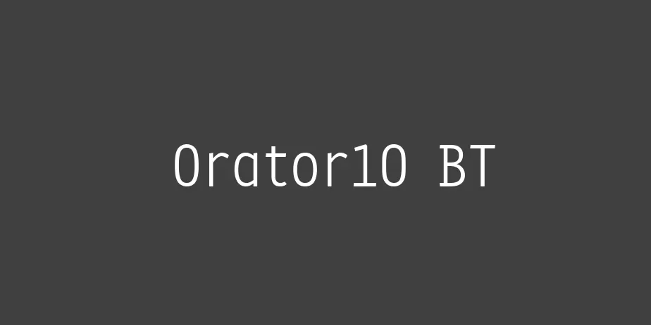 Fonte Orator10 BT