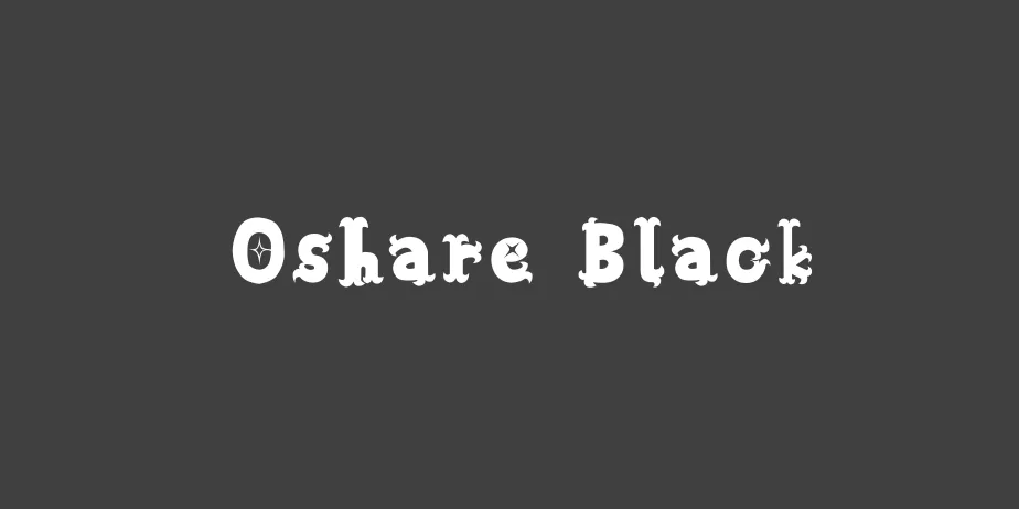 Fonte Oshare Black