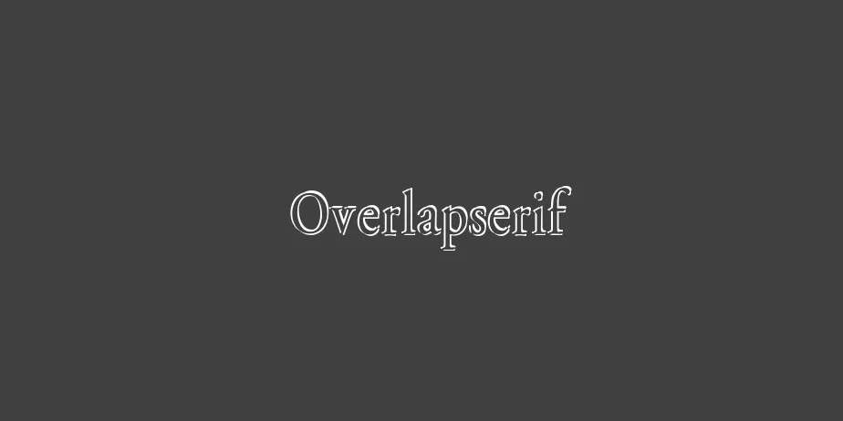 Fonte Overlapserif