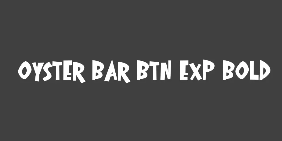 Fonte Oyster Bar BTN Exp Bold