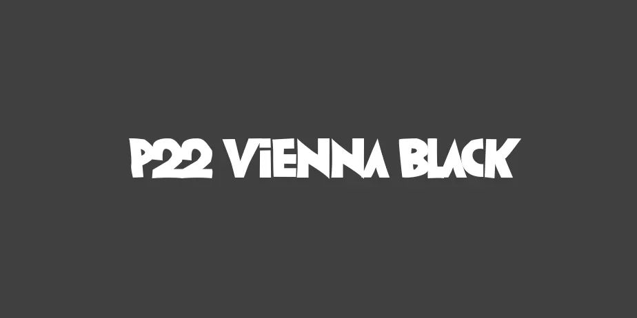 Fonte P22 Vienna Black