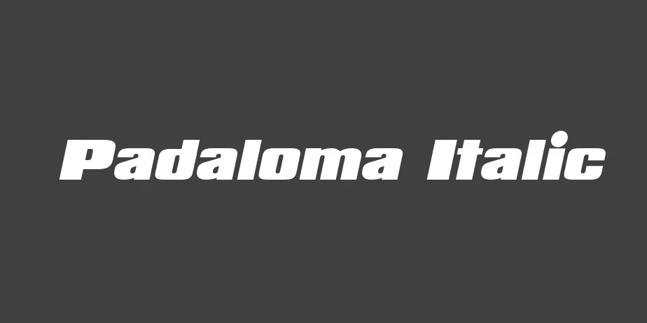 Fonte Padaloma Italic