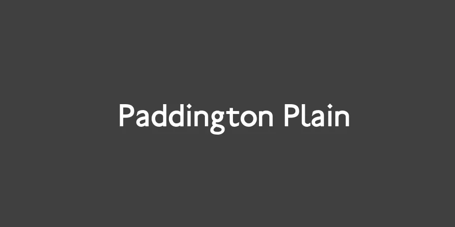 Fonte Paddington Plain