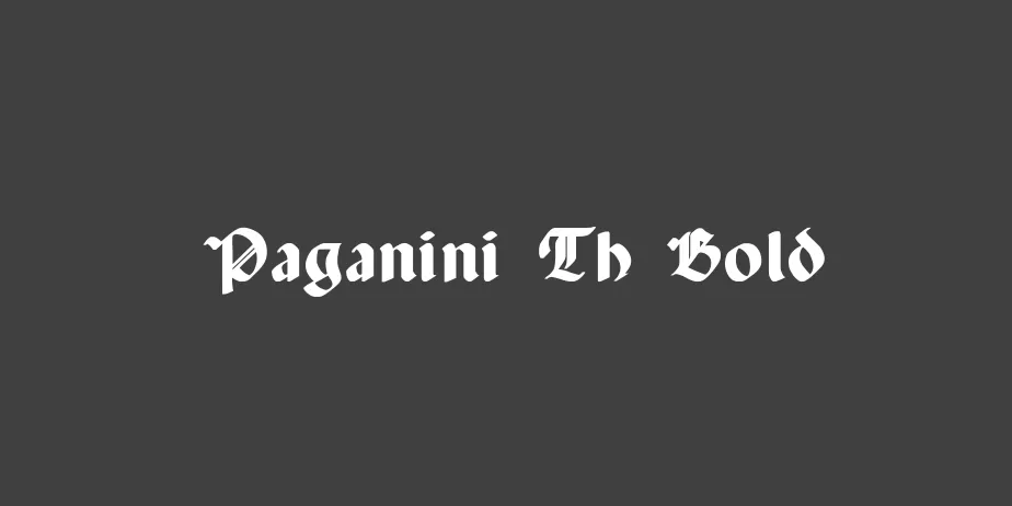 Fonte Paganini Th Bold