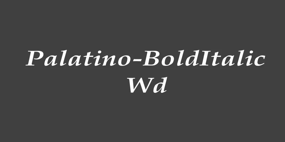 Fonte Palatino-BoldItalic Wd