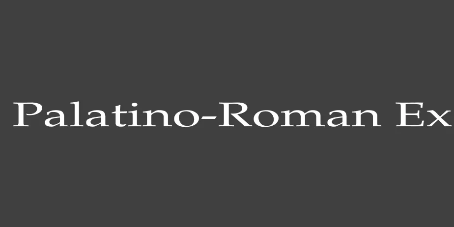 Fonte Palatino-Roman Ex