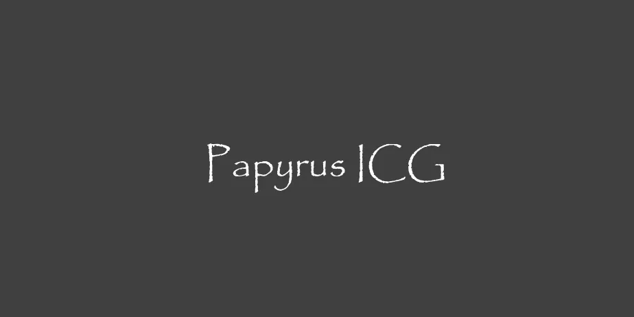 Fonte Papyrus ICG