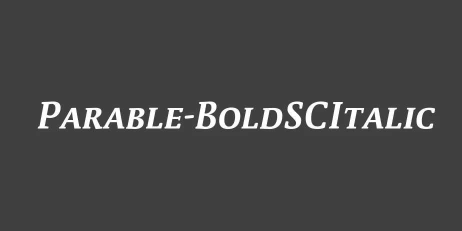 Fonte Parable-BoldSCItalic