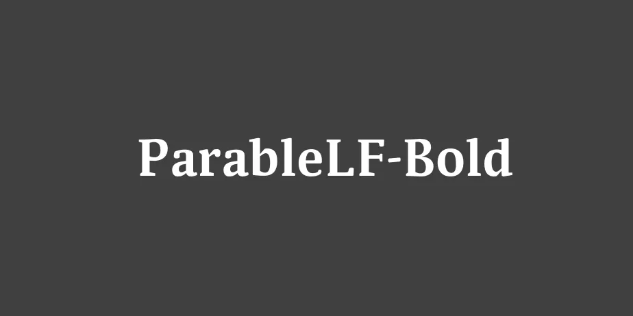 Fonte ParableLF-Bold