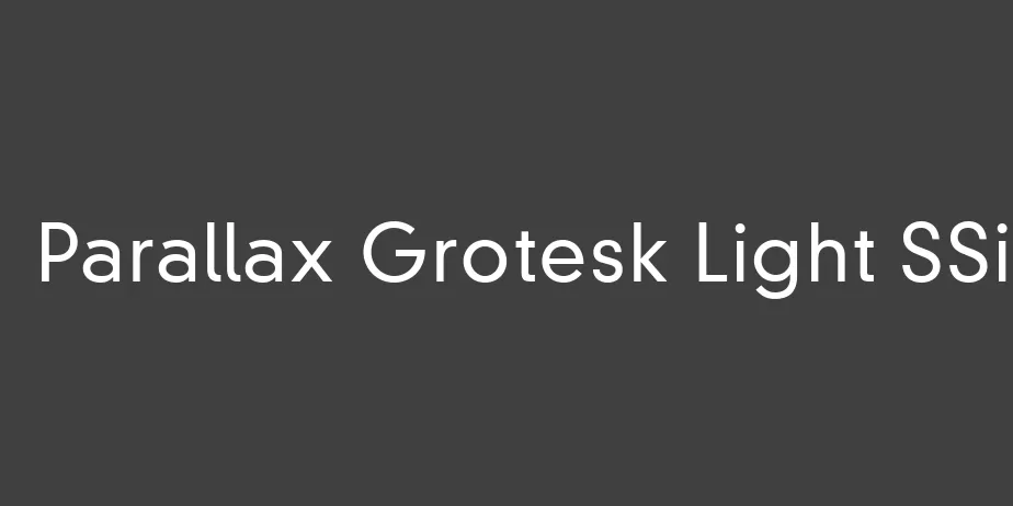 Fonte Parallax Grotesk Light SSi