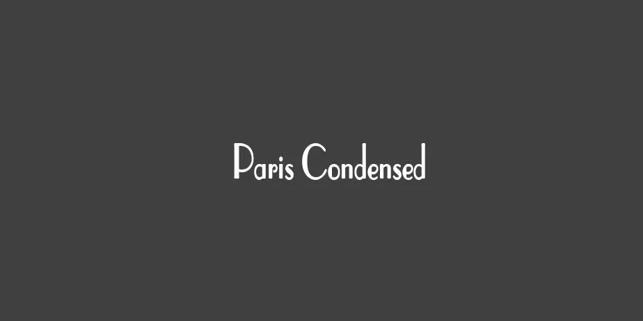 Fonte Paris Condensed