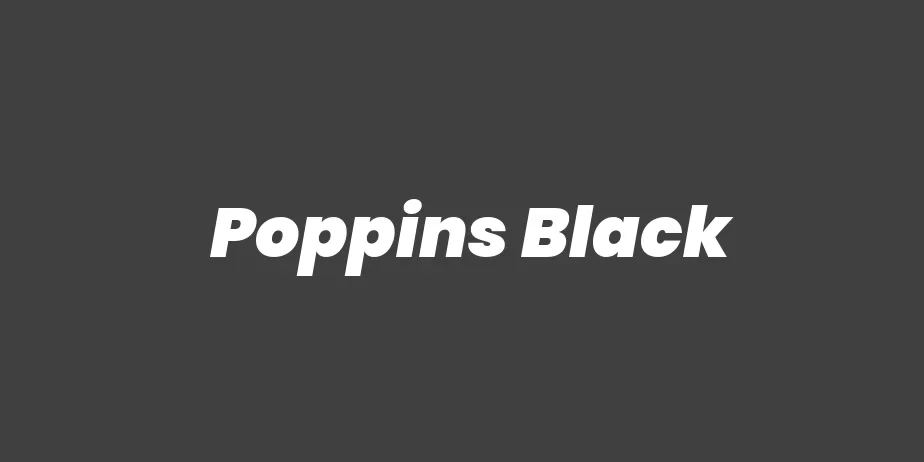 Fonte Poppins Black