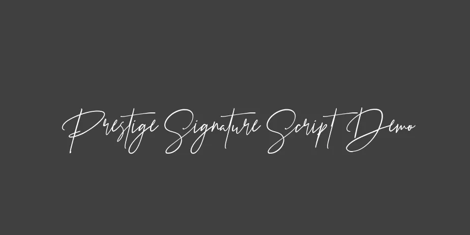 Fonte Prestige Signature Script  Demo