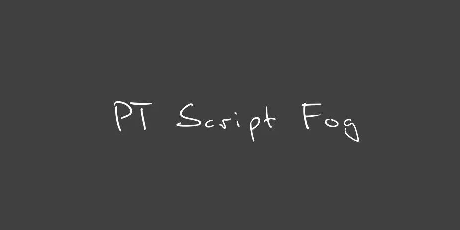 Fonte PT Script Fog