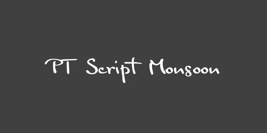 Fonte PT Script Monsoon