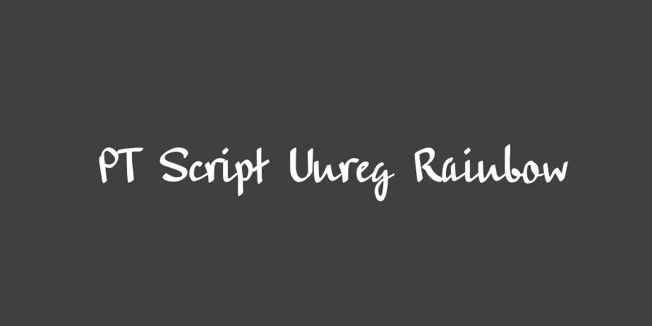 Fonte PT Script Unreg Rainbow