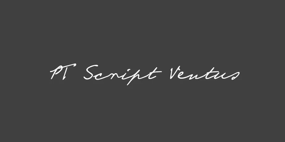 Fonte PT Script Ventus