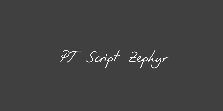 Fonte PT Script Zephyr