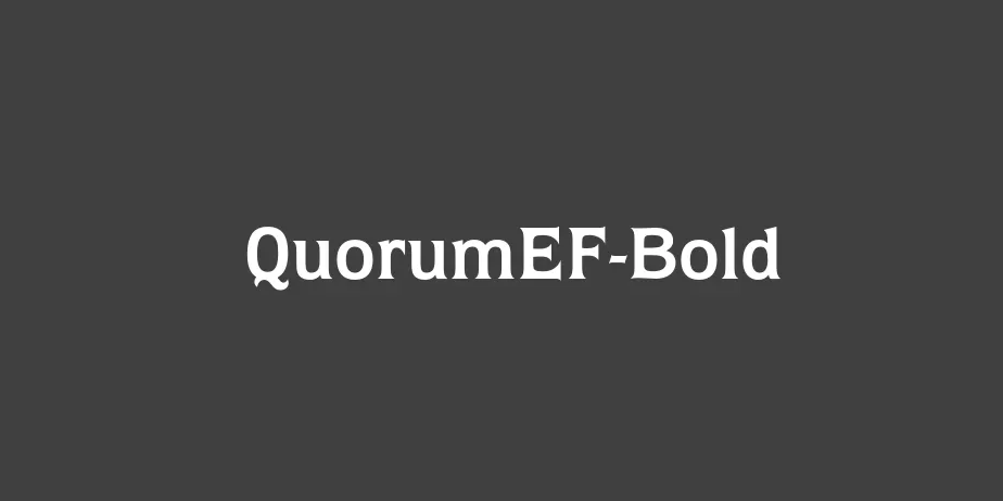 Fonte QuorumEF-Bold
