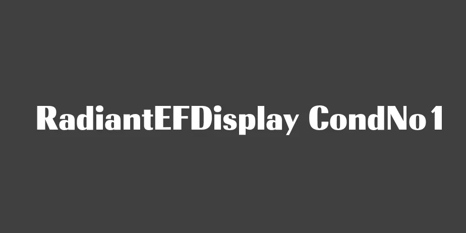 Fonte RadiantEFDisplay CondNo1