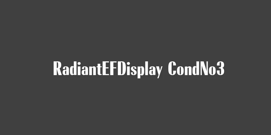 Fonte RadiantEFDisplay CondNo3