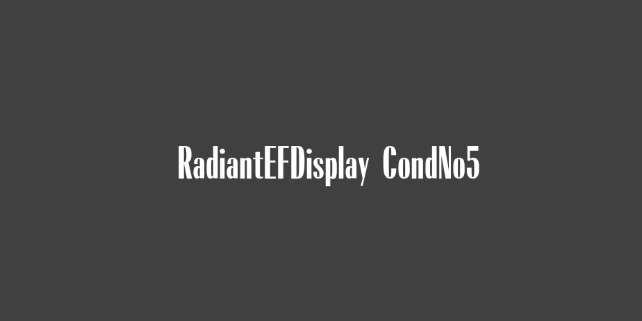 Fonte RadiantEFDisplay CondNo5