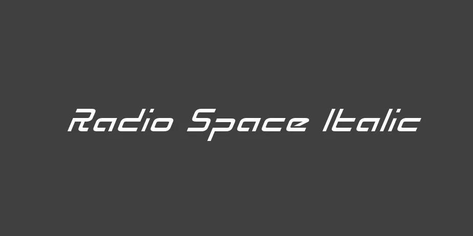 Fonte Radio Space Italic