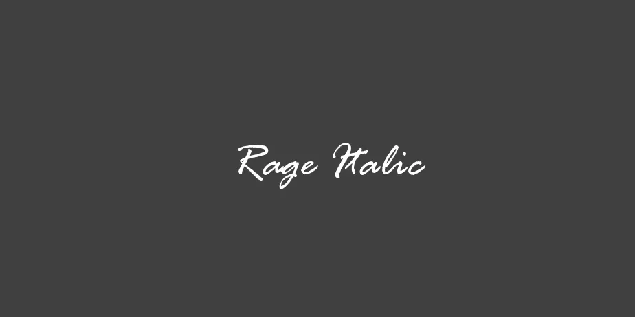 Fonte Rage Italic